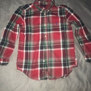Boys plaid button down shirt